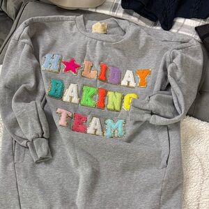 Judith March Gray Kids Sweatshirt with Colorful Holiday Design